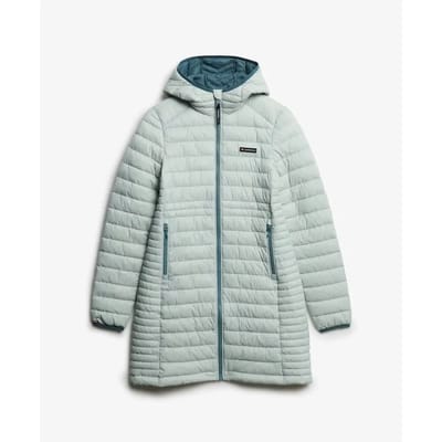 Superdry - Fuji Lite Middellange Gewatteerde Capuchonjas - Dames - Gewatteerde jassen