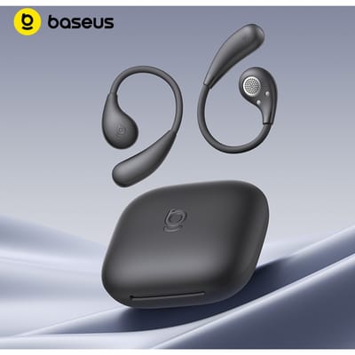 Baseus BF1 Lite Open-Ear Sport Draadloze Oordopjes Bluetooth 5.4 Oorhaken Grote Bass Sport Earbuds 60 uur Speeltijd Cosmic Black