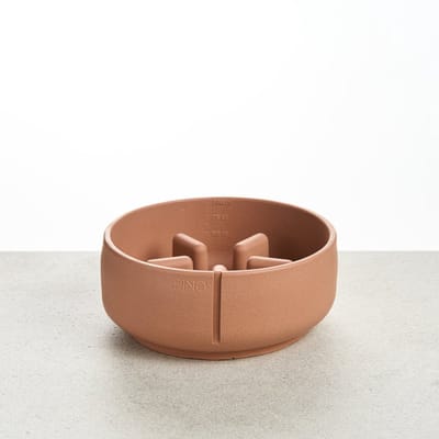 PINO Sandstone Hondenvoerbak Slowfeeder (anti-schrok) - Terracotta (Salmon Terra) - Medium ⌀17,5cm - 1000ml
