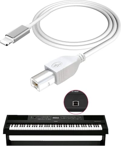 Piano - Elektronische Drum - Midi Keyboard - USB Type B OTG Kabel - 1.5M voor iPhone & iPad - 1 Jaar Garantie