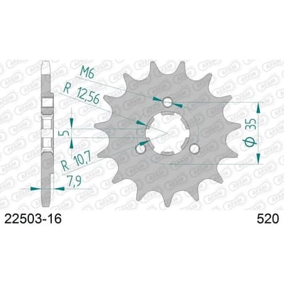 Motortandwiel Afam 520-