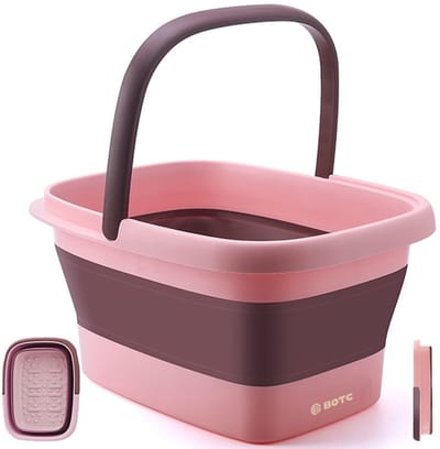 BOTC Opvouwbare Emmer -Voetenbad - Voetenbaden - Voetbad - 42x32x24cm - Niet elektrisch - Roze