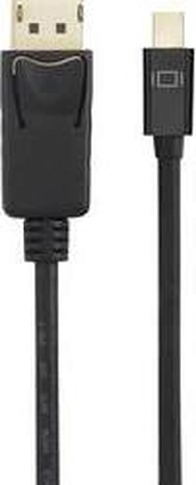 Renkforce Mini-displayport / DisplayPort Adapterkabel Mini DisplayPort-stekker, DisplayPort-stekker 2.00 m Zwart RF-4538176 Vergulde steekcontacten