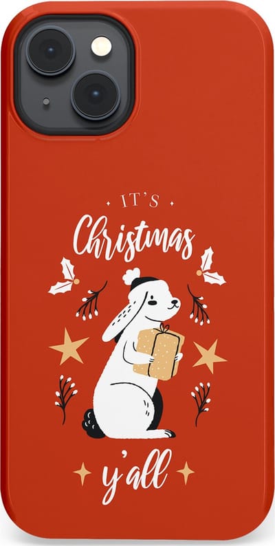 Casetastic hoesje geschikt voor Apple iPhone 14 Plus - MagSafe - Dubbellaagse bescherming - Kerst Konijntje Flappie - Fashion Case - Terracotta