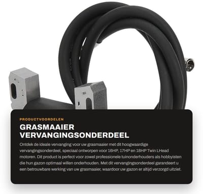 Dailygoods- Grasmaaier Bobine Vervanging - 16HP/17HP/18HP Motor - Rubber/Staal/ABS - Verbeterde Ontstekingsprestaties - Compatibel met OE 590781/392329 - Ontstekingsbobine