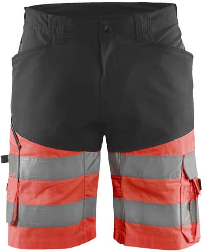 Blaklader Short met stretch High Vis 1541-1811 - Zwart/High Vis Rood - C44