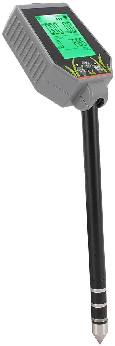 Bodem pH-meter - Bodemtester Vochtigheid - Plantenverzorging - 6-in-1 analyse - 295 mm - Zwart