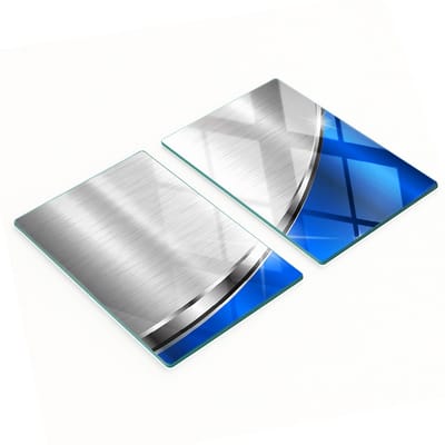 Decoratieve glazen serveerplanken voor snacks met textuur, 2x40x52 cm