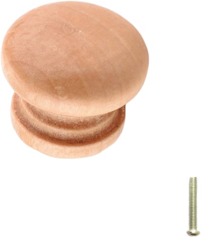 Kastknop Hout 25mm - Meubelknop met Bevestigingsbout - Meubelhandvat - Meubelbeslag voor Kast, Lade