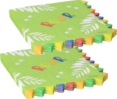 Givi Italia Feestservetten - 32x - dinosaurus - 3 laags - 33 x 33 cm - wegwerpservetten - themafeest - verjaardag - kinderfeestje