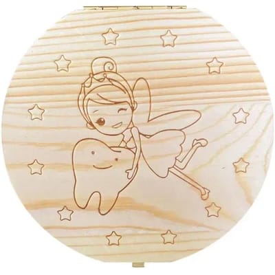 Baby Tanden Doos Houten Kinderen Tanden Opbergplek Tandenfee Doos Organizer Melktanden Hout Souvenir Verzamelen Tanden Navelstreng Doos