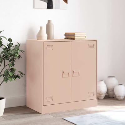 vidaXL - Dressoir - 67x39x73 - cm - staal - roze