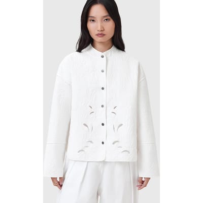 AllSaints Clary Shacket White Taglia: 2 | Giacche Outlet | Donna | Bianco