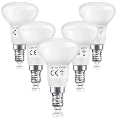 E14 R50 LED-lampen 5W Warm Wit - 5 Stuks Reflectorlampen voor Binnen