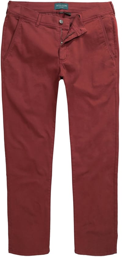 Boston Park - Heren - Chinobroek FLEXLASTIC® Buik-Fit Regular Fit - Koperbruin - Maat 52
