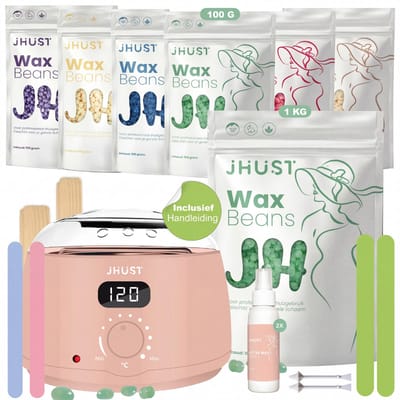 JHust® Professionele Wax Apparaat - Wax Verwarmer - Wax Beans - Roze + Extra 1KG Wax Bonen - Ontharing Set