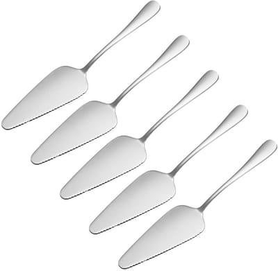 Taartscheppen Taartscheppen Gepolijst roestvrij staal Pizzaschep Gekartelde taartschep van roestvrij staal voor keuken, dagelijkse feesten, bruiloften, restaurants