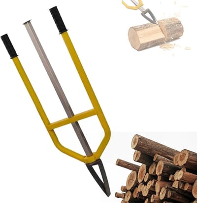 Handmatige Houtklover - Inertieel Gereedschap - Brandhout Kloven - Traagheid Aangedreven - 96 cm Lengte - Geel