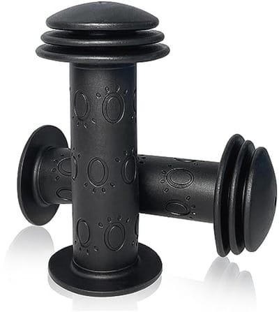 Kinder Fietsgrepen - Stuur Handvatten - Veilig Fietsen - Antislip Rubber - 22 mm Diameter - Zwart