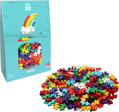 Plus-Plus Basic Regenboog 300 delige bouwset - 3977 - Bouwspeelgoed - Constructiespeelgoed - Set met bouwstenen - Vanaf 5 jaar