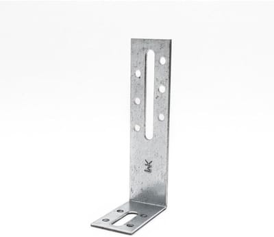 Hoekverbinder - Montagehoek Balkverbinder - Houtmetaal Constructie - Gegalvaniseerd Staal - 120 x 55 x 30 mm - Metallic