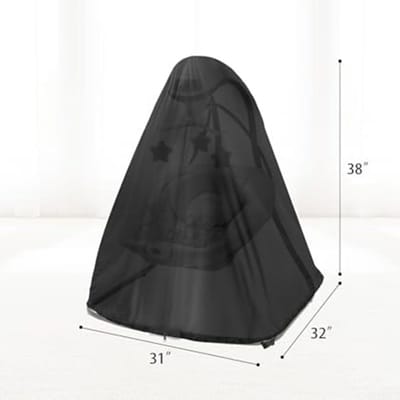 Babyschommel Hoes - Schommel Beschermhoes - Bescherming Binnen - Waterdicht Oxford Materiaal - 32x31x38 Inch - Zwart