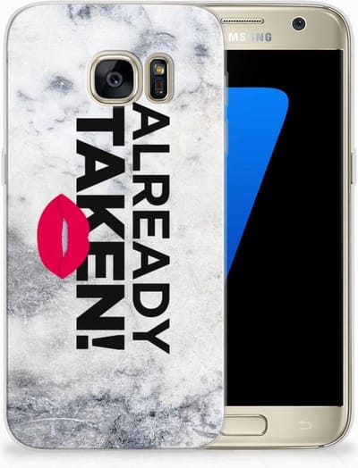 Samsung Galaxy S7 Siliconen hoesje met naam Already Taken White
