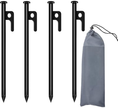Dailygoods- Tentharingen 19 cm - Hoogwaardig Gesmeed Staal - Tentnagels - Grondharingen - Ideaal voor Kamperen - Eenvoudig te Bevestigen