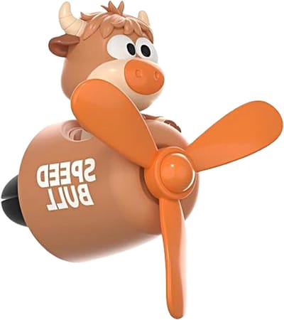 Auto Luchtverfrisser - Ventilatieclip Diffuser - Frisse Auto Geur - Draaiend Vliegtuig Design - 7 x 5.2 x 5.8 cm