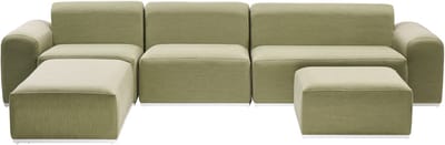 BATTIFOLLO - Loungeset modulair 7-zits - Olijfgroen - Olefine