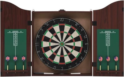 Dartbord met Kast - Spel Set - Thuis Spelen - Hoogwaardig Sisal - 45cm Diameter - Niet Gespecificeerd