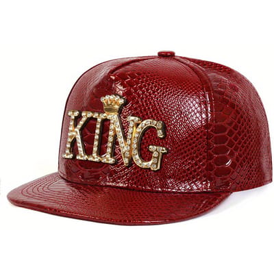 Unisex Koningspatroon Leer Hip-Hop Hoeden Lente Herfst Buiten Verstelbaar Casual Baseballpetten Zonbescherming Hoed brown