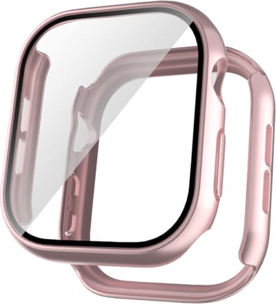 EP Goods - Full Cover/Hoesje - Screen Protector - Geschikt voor Apple Watch Series 10 - 46mm - Hardcase - Protection - Rosegoud