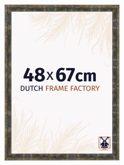 Fotolijst 48x67 cm - MDF - Blauw Goud Gemeleerd - Praag