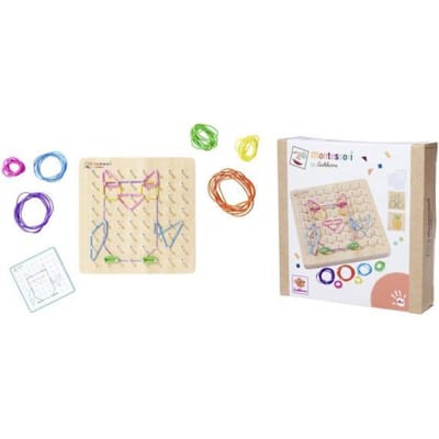 Eichhorn Montessori Geo Board Baby- en peuterspeelgoed Houten speelgoed