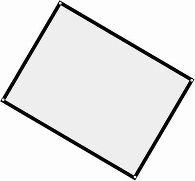 Projectiescherm - Filmdoek Beamer - Thuisbioscoop Buiten - Kreukvrij Ontvouwbaar - 60 Inch - Wit