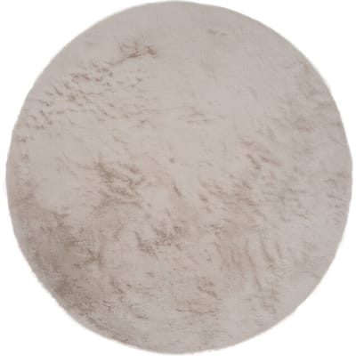 Vloerkleed Velluto Nature - Rond ø200 cm - Hoogpolig Design Vloerkleed in Scandinavische / Hotel Chique Stijl