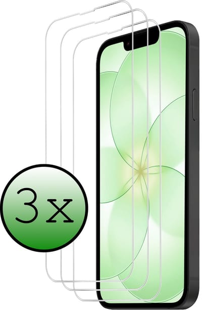 Screenprotector - 3 Stuks Geschikt voor Apple iPhone 17e - Volledige Dekking - Beschermglas - Gehard Glas - Tempered Glass - Screen Protector
