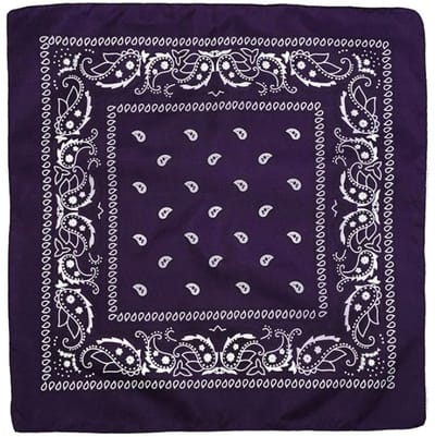 6 Stuks Paisley Bandana's - Paisley Boeren Zakdoek - Bandana - Hoofddoek - Donkerpaars