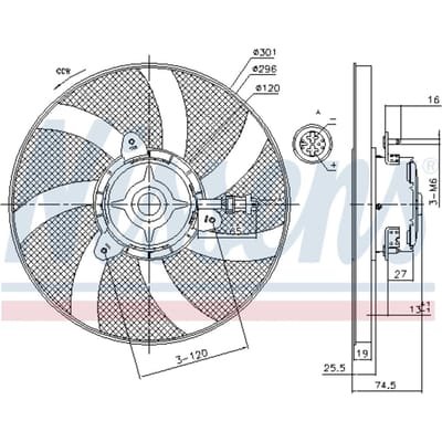 Koelventilatorwiel, motorkoeling NISSENS 85800