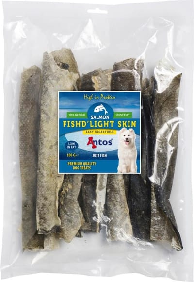 Fish D'light Salmon Skin Zalmhuid Zalmsticks Vis Natuurlijke Hondensnack Gedroogde Zalm Hond Snack