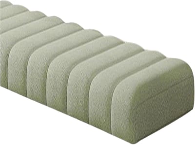 Bankkussen - Zitkussen Terras - Buiten Zitten - Krasbestendig Fleece - 11x27 inch - Groen