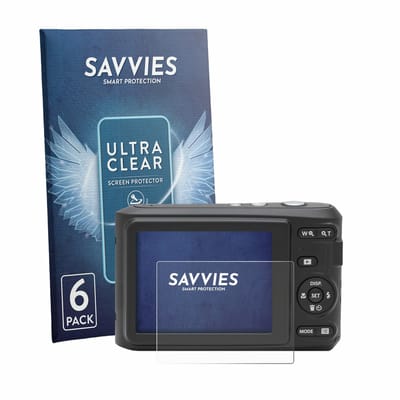 Savvies - Screenprotector voor Kodak Pixpro FZ45 - Folie Beschermfolie transparant 6 Stuks