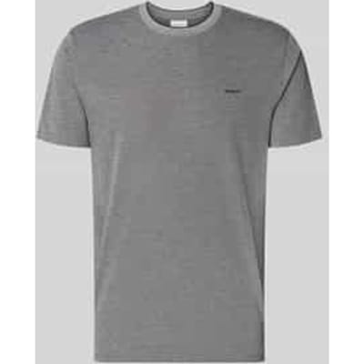 T-shirt met ronde hals en labelstitching
