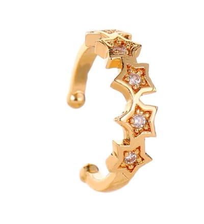 Sterretjes ear cuff | goud gekleurd