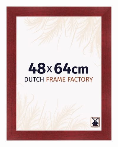 Fotolijst 48x64 cm - MDF - Wijnrood Geveegd - Praag