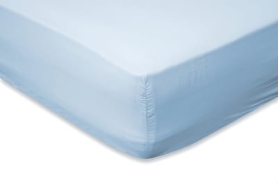 Eleganzzz Hoeslaken Katoen Perkal 35cm Hoekhoogte - Licht Blauw - hoeslaken 80x200cm - Hoeslakens - Eenpersoons