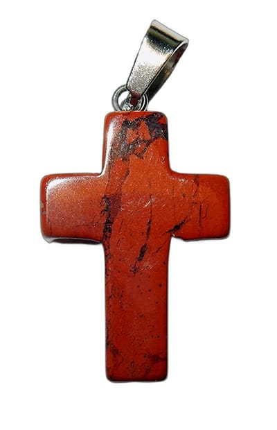 Kruis Hanger Jaspis Rood