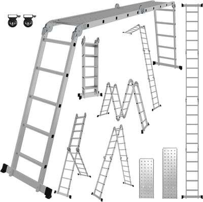 Vouwladder - Telescopische Ladder - Aluminium trap - stevige trap