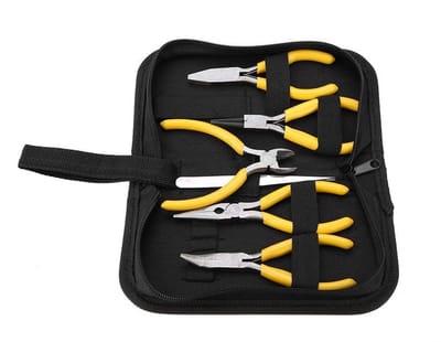 Cosensi- Sieradentangenset 5-delig - Professionele Punttang - Buigtang/Zijdelingse Diagonaaltang - Platbektang/Rondbektang - Pincet - Draagbare Opbergtas - Sieradentools